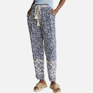 Anthropologie Ollari Tassel Rope Tapered Trouser Pants